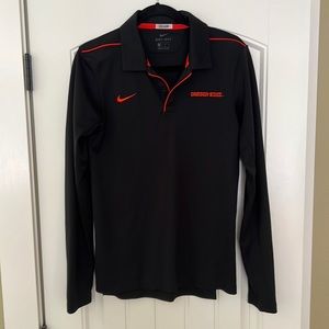 Nike dri fit long sleeve polo with Oregon state logo